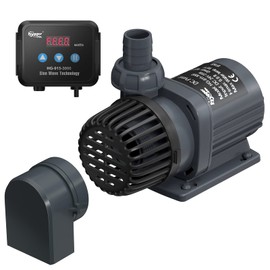 hygger 24V DC Water Pump Quiet Inline/Submersible Saltwater Aquarium Pump with LCD Display Controller 800 GPH Return Pump for Coral Reef Tank Sump