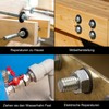 Celepoir Pack of 150 Flat Washers Carbon Steel Washers M4