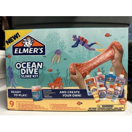 Elmer's NEW Elmer's Ocean Dive Slime Kit 9ct Mermaid's Cove Kids Activity Set Retail $30