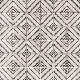 Bedrosians Vivace Gloss Porcelain Floor & Wall Tile 4'' x 4'', Motif Rice (40-Pack, 5.38 SF), Beige