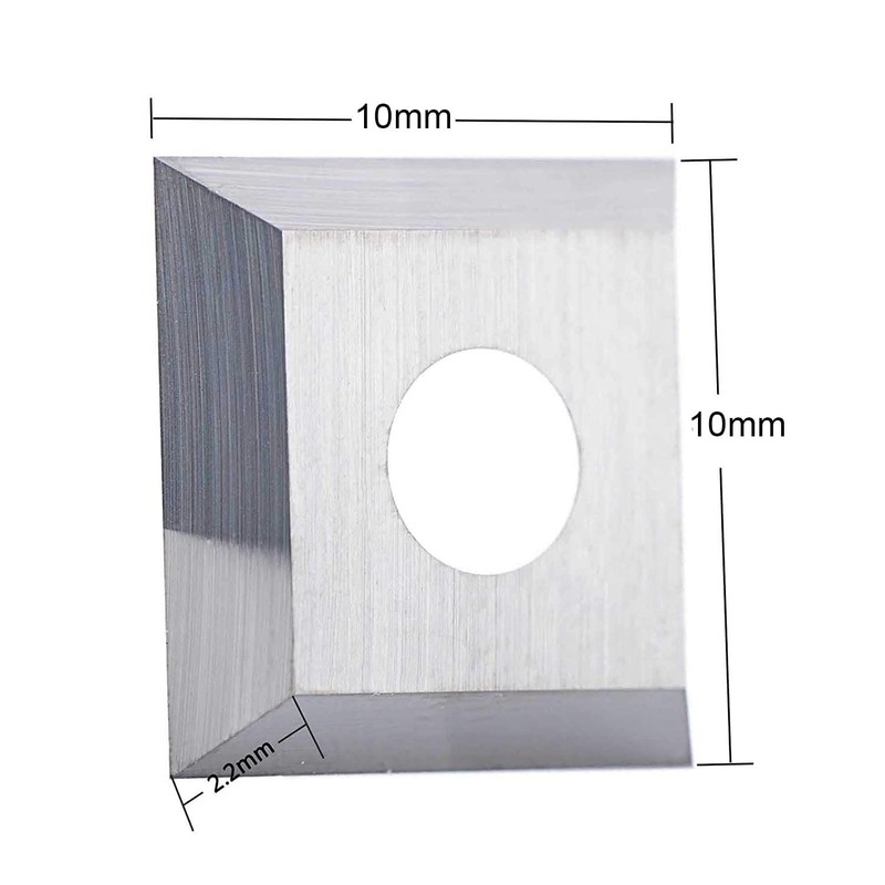 SpeTool 10pcs Square Carbide Inserts Replacement Cutter for Surfacing Router