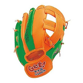 UNIX BG8031 Kids Baseball Player Gloves (Gloves), Soft Ball Included, Orange x Green