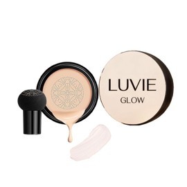 Base de Maquillaje Facial BB Cream, Crema CC con Cojín de Aire, Base de Maquillaje en Formato Cojín, Corrector Hidratante Que Ilumina, de Larga Duración y Unifica el Tono de La Piel para Todo Tipo de Pieles. (Marfil)