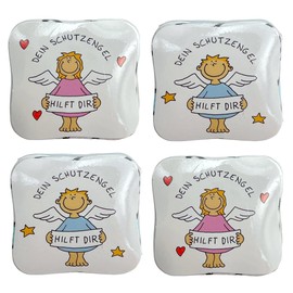 MIK funshopping Set of 4 Magic Hand Towel, Magic Cloth, Magic Towel, Party Bag, Children's Gift Tombola (Set of 4, Your Guardian Angel Helps You)