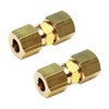 Ice Maker Water Line Brass Compression Tube Fitting, 1/4” OD