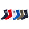 Champion unisex child Champion Kids' 6-pack Crew Socks, Crew Multi