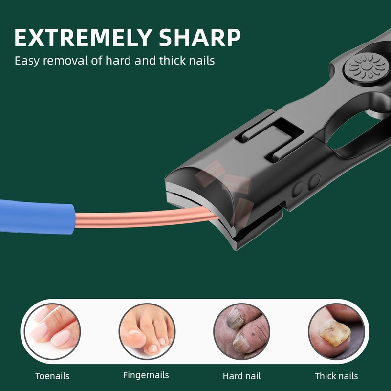 German Nail Clippers for Men Thick Nails, VANWIN Toenail Clippers