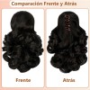 Extensiones De Cabello De Pelo Ondulado Coleta De Cabello