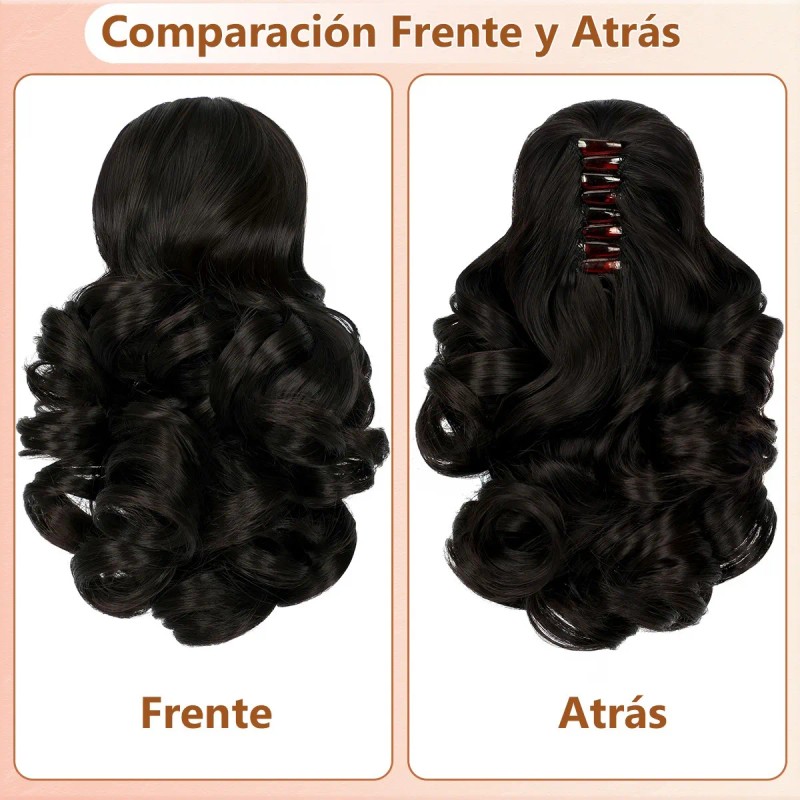 Extensiones De Cabello De Pelo Ondulado Coleta De Cabello