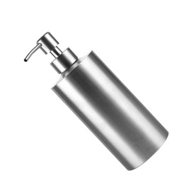 ULTECHNOVO Stainless Steel Soap Dispenser with Rust Pump Cylindrical Hand Bottle for Bathroom and Bar Use Silver Lotion Pump Bottle for Shower Gel and Hand Soap