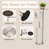 Kalitro Toilet Paper Holder Freestanding with Big Shelf, 4 Rolls