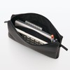 MUJI OHH68A4A Freely Combinable Storage Case, Rectangular, Thin, Large, Black,