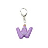 Miniblings W Barbapapa Key Ring Chain Keychain Letter Initial purple