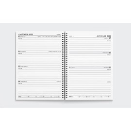 2022 A5 Week to View Hardback Wiro Bound Diary Planner Journal Organiser (Flamingo)