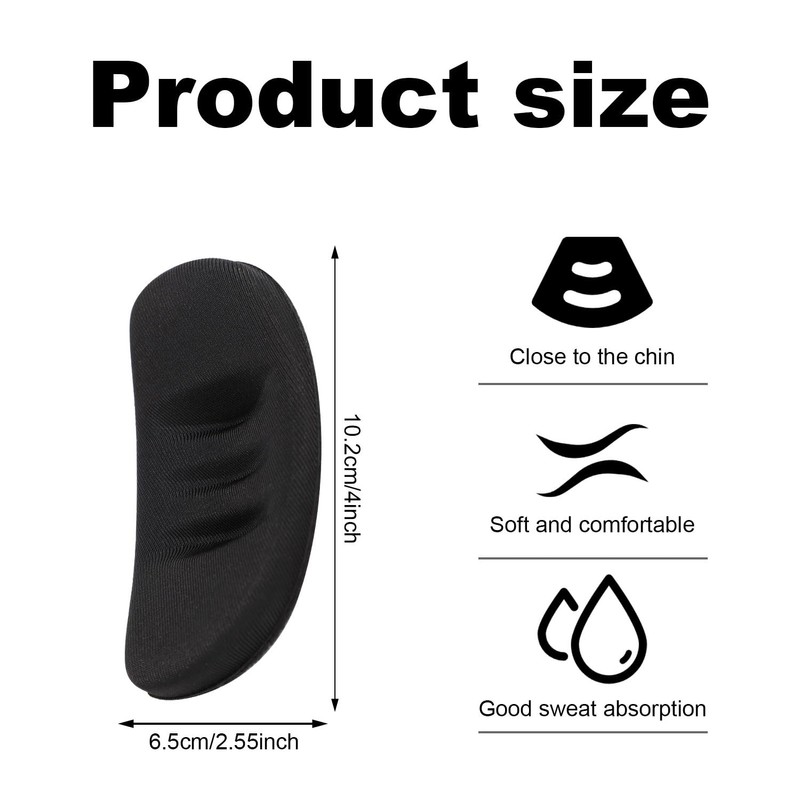 4pcs Softball Face Mask Chin Pad Replacement, 4x2.55 Inch Soft