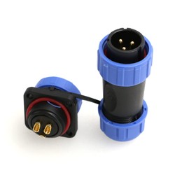 ZBLZGP HE21 3 Pin Aviation Connector Power Industrial Waterproof IP68 Male Plug and Female Socket Screw mount Connector for LED Lighting Power Equipment