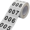 Luomorgo 001-500 Consecutive Number Stickers Roll, 2 x 1.1 Inch