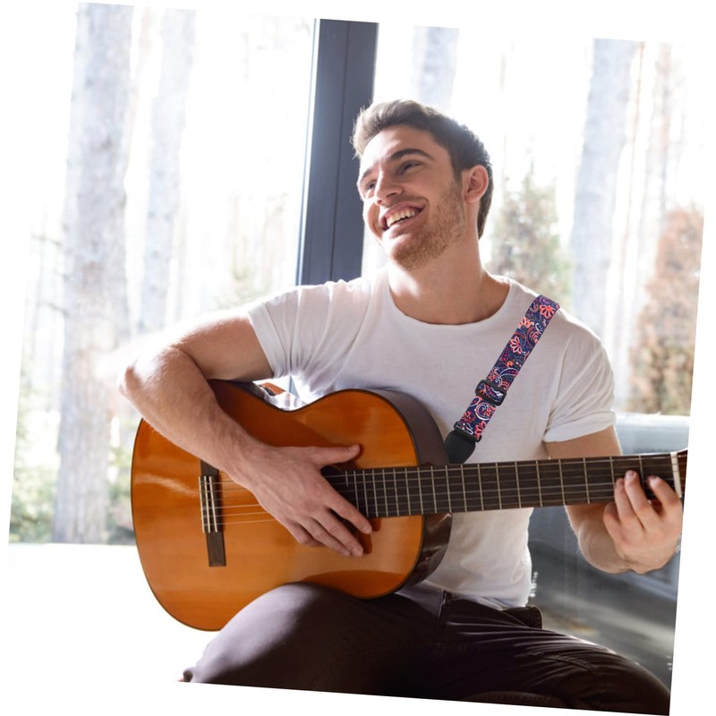 SUPVOX 3pcs Girls Guitar Strap Leather Ends 100-162cm Length Padded