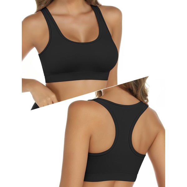 Sports Bras for Women with Support, Double Lined Padded Push