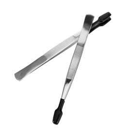 WOONEKY 2pcs Stamp Tweezers Ergonomic Design Multi-function Craft Tool for Stamps and Jewelry for Collectors and Hobbyists