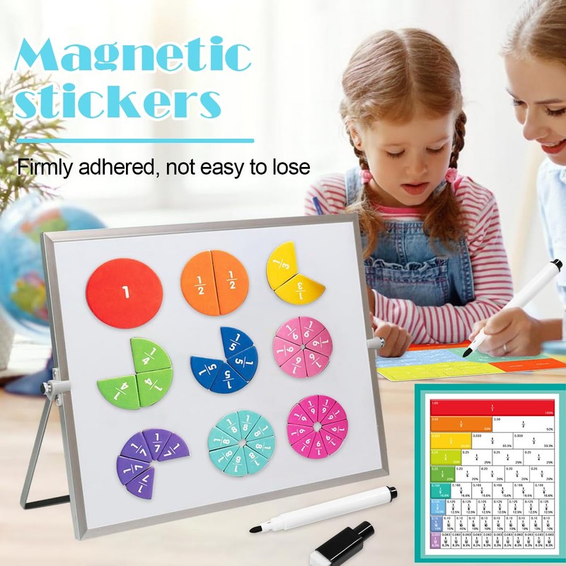 Math Toy Fraction Educational Aids for Fractions, Math Learning Toy,