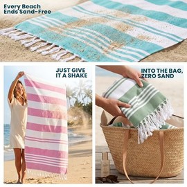 Utopia Towels 4 Pack Oversized Turkish Beach Towels