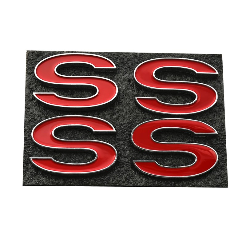 4Pcs Metal SS Front Emblems 3D Badge Replacement for1969-72 Chevelle