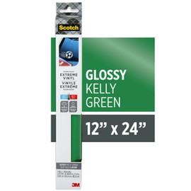 Scotch Extreme Premium Vinyl, 12 x 24 in, Perfect for Outdoor and Automotive Projects, Holds Securely Under The Toughest Conditions, Kelly Green (VIN-EX-KGRN)