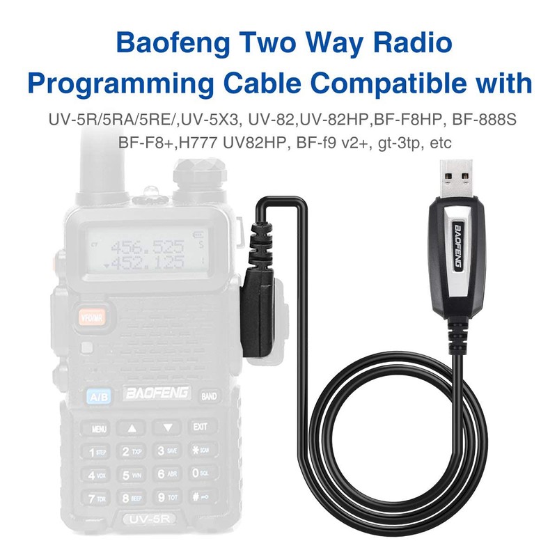 BAOFENG USB Programming Cable CH340 Chip Compatible UV-5R Mini BF-F8HP