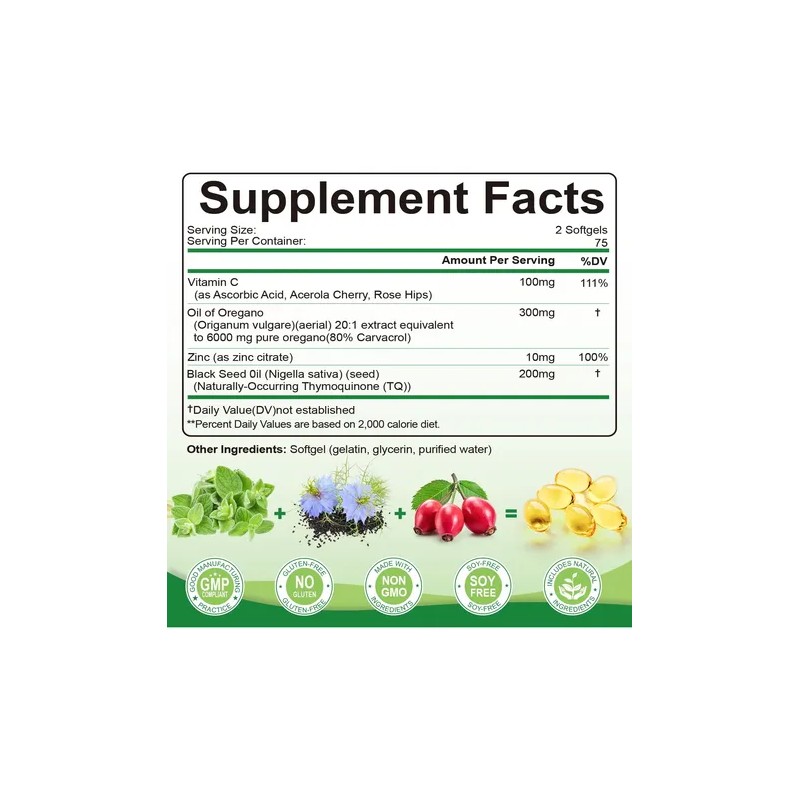 Cápsulas De Aceite De Orégano 6000mg - Signilife