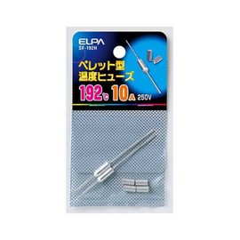 Elpa SF-192H Pellet Fuse 250 V 10A Pellet Fuse 250 V 10A Nominal Operating Temperature 192 °C Maximum Temperature Limit 300°C 2 Pack
