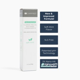 CariFree Fluoride Free Gel, Mint Flavored, Nano Hydroxyapatite Toothpaste, Neutralizes pH, Freshens Breath & Moistens Mouth, Dentist Recommended for Oral Care, (2.3 Ounce (Pack of 2), Soft Mint