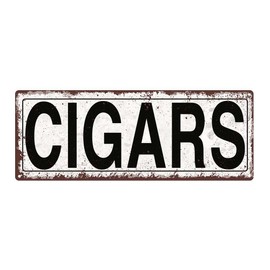 Homebody Accents Cigars Metal Street Sign, Rustic, Vintage