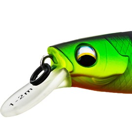 LMAB Flash Vibe 67, 80 & 98 mm - Twitchbait - Suspending & Floating, Hardbait, Wobbler Bass, Suspender Wobbler, Zander Wobbler (Running Depth 0.5-1.2 m | Slow Rising Firetiger, 98 mm)