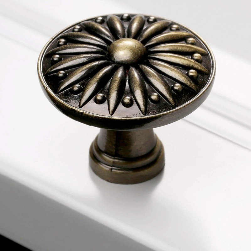 Lemfema Drawer Pulls, Antique Style, 5 Pieces, 3 Sizes Included,