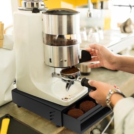 Espresso Knock Box, Stainless Steel Coffee Knocker Drawer with Non Slip Feet and Removable Rubber Lever, Coffee Knock Box Drawer for Household Shop Coffee Machine Accessories