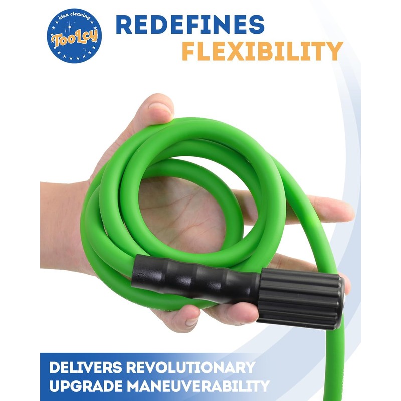TOOLCY 3300 PSI Super Flexible Pressure Washer Hose 100FT X