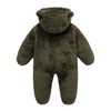 YMYDYFC Baby Fleece Hooded Romper Winter Outwear Jumpsuit Snowsuit Bear