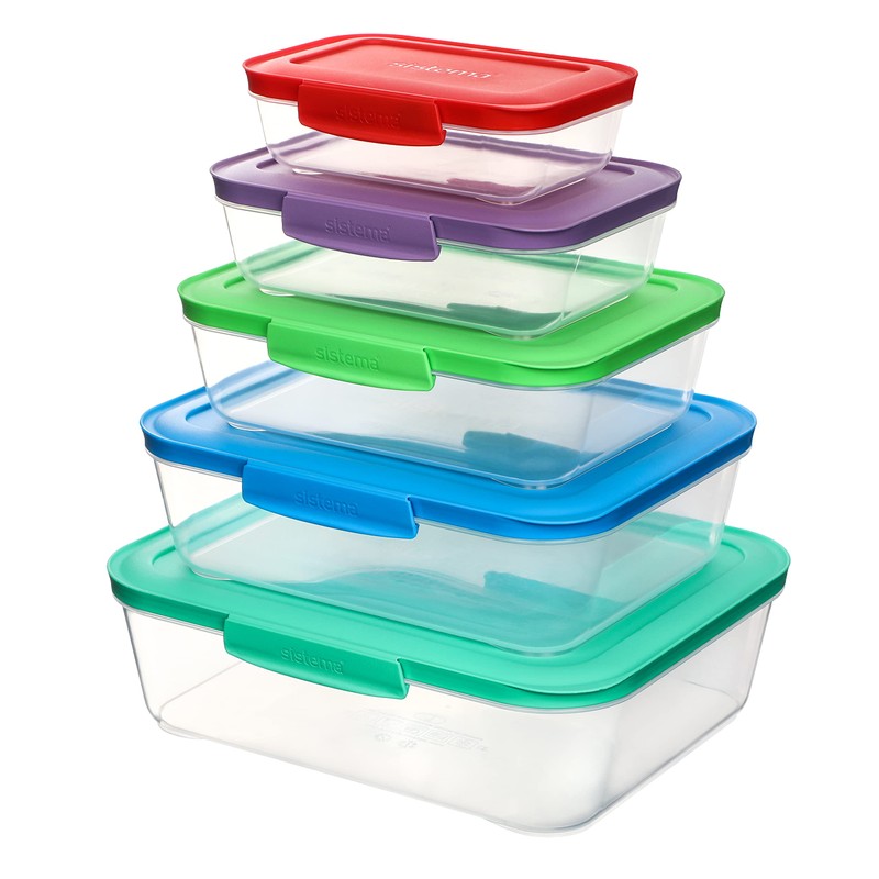 Sistema Nest It Food Storage Containers with Lids, Space Saving