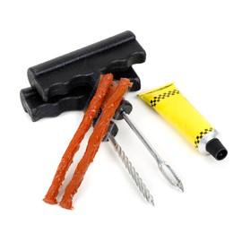 SteadMax Heavy Duty Tire Repair Kit, Tire Plug Kit for Cars, Motorcycles, and Electric Bikes, Puncture Repair Tool Set with T-Handles and Plugs (1 Pack)