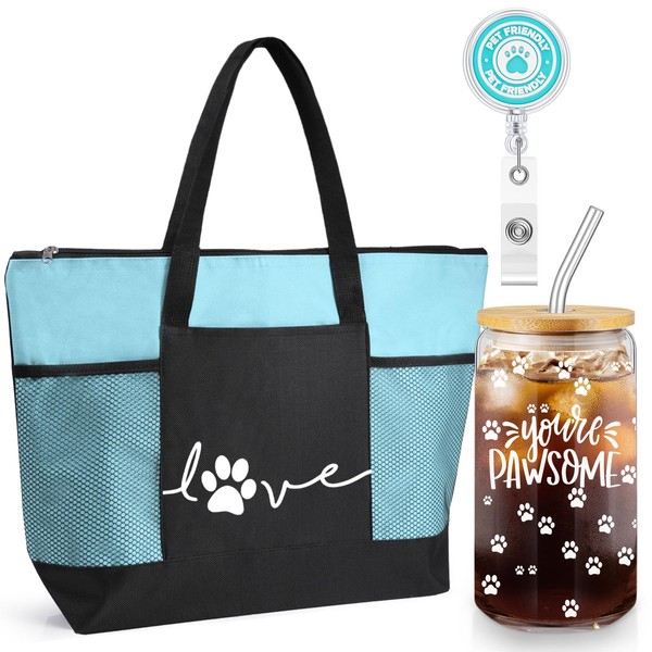 Bulyoou 3 Pcs Christmas Vet Tech Gifts Tote Bag with