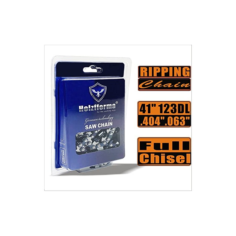 Holzfforma .404'' .063'' 41inch 123DL Ripping Chain Full Chisel Chainsaw