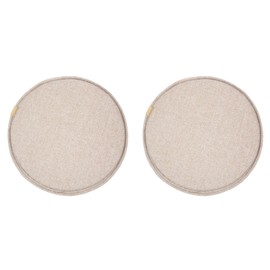 Greenjin Round Chair Cushion with Ties Set of 2 Anti Slip Stool Cushion for Kitchen Dining Chair Seat Pad 13 Inch for High Stool Bistro Bar Beige