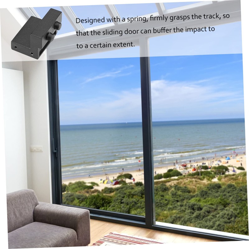 TEHAUX 3pcs Barn Door Stopper Carbon Bumper for Sliding Doors