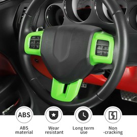 Linskip Steering Wheel Trim Compatible with Dodge Journey 2013-2022 & Charger/Challenger/Durango/Dart 2009-2014, Journey Steering Wheel Cover, Journey Interior Accessories 3Pcs(Light Green)