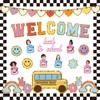 Welcome Back to School Bulletin Board Boho Groovy Preppy Patch