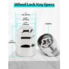 M12×1.25 Wheel Locking Nuts, Height 1.27" Cone Seat Replacement for
