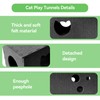 Cat Tunnel for Indoor Cats, DIY Transformable Cat Hideaway Cave,