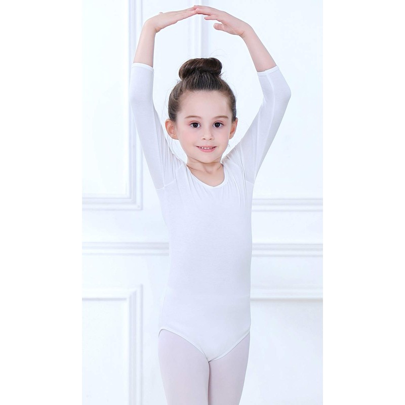 Soudittur Body Danza Bambina Balletto Body Leotards Costumi Cotone 3/4