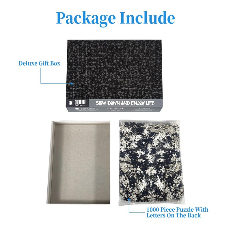 1000-Piece Solid Black Adult Jigsaw Puzzles